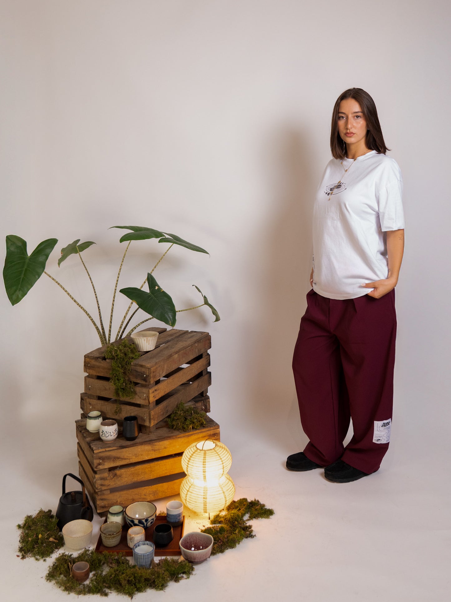 7• Pantalon Bordeaux